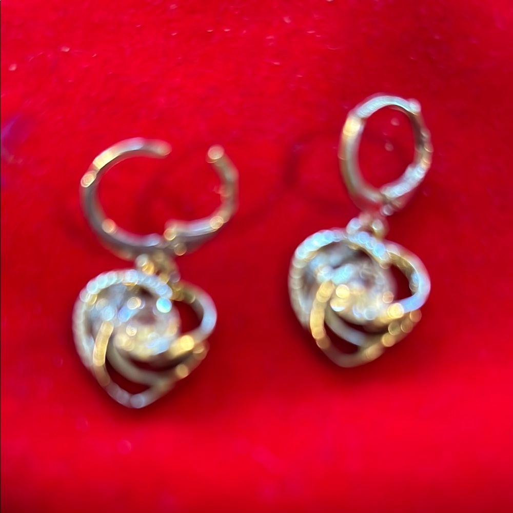 Gold Knot Dangle Earrings with Intricate Design